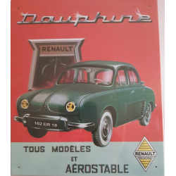 Plaque metal Renault Dauphine