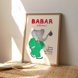 Chambre enfant avec cadre Babar