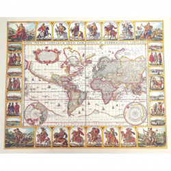 carte du monde vintage