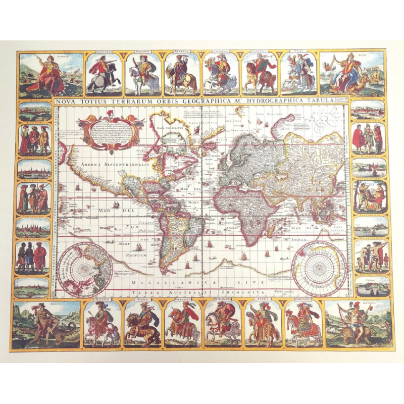 carte du monde vintage